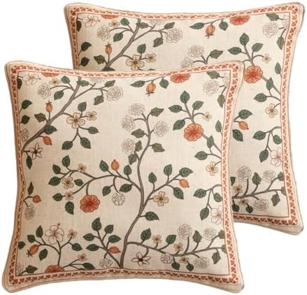 ISAENNE Designer Elegant Linen Throw Pillow Cover by Isaennehomedecoration