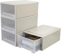 4 Pack Stacking Storage Chest Drawer, 12 Quart Organizer Box Bin