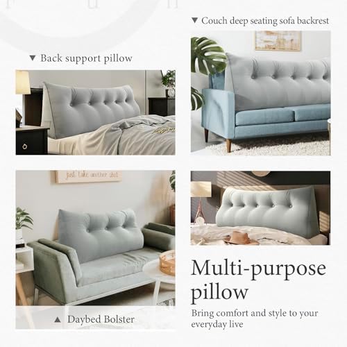Bed Wedge Headboard Pillow King Bedrest Reading Pillow - Image 5