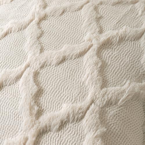 Set of 2 Soft Moroccan Throw Pillow Covers 22x22 Inch Plush Boho Decorative - Image 4