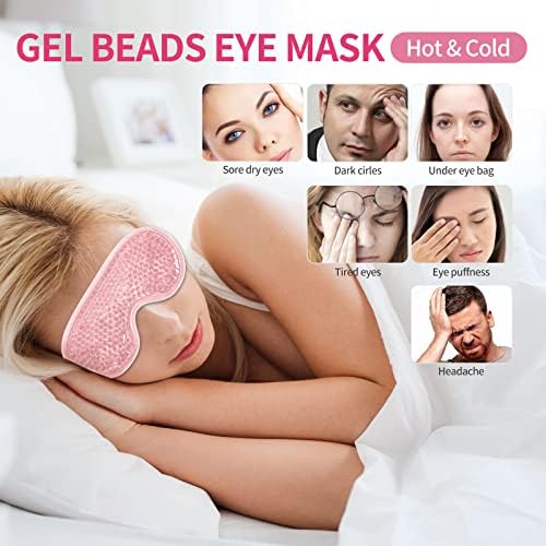 2PCS Gel Eye Mask Reusable Cold Therapy Gel Bead Eye Mask - Image 6