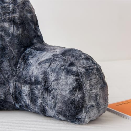 A Nice Night Gray Reading Pillow, 18.5" Bed Wedge Pillows - Image 4