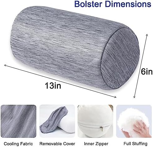 1 MIDDLE ONE Round Cylinder Bolster Pillow - Image 2