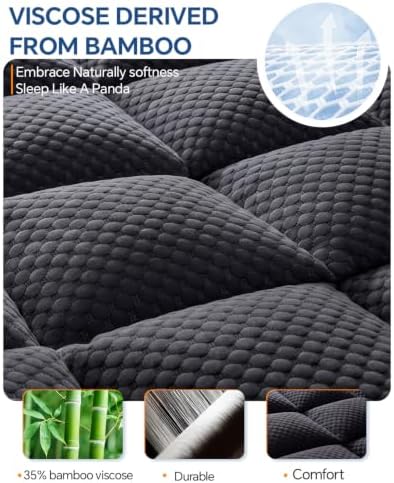 BEDELITE Dual Layer Twin Size Memory Foam Mattress Topper - Image 2