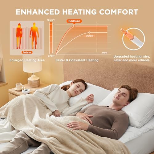 Bedsure Heated Mattress Pad Queen, Cozy Bed Warmer - Image 6