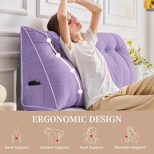 Sasttie Headboard Pillow Full, Wedge Pillow Headboard - Image 6