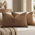 decorUhome Chenille Decorative Throw Pillow Covers 12x20 Set of 2 by decorUhome