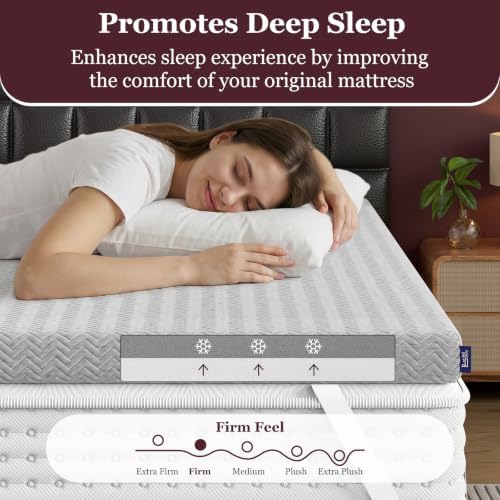 BedStory 3 Inch Queen Size Firm Mattress Topper - Image 2