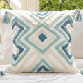 Boho Throw Pillow Covers 20x20 Tufted Tassels by LOOPUINHOM