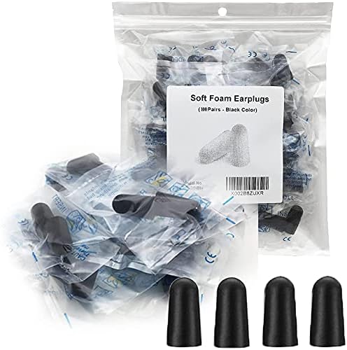 100 Pair Earplugs for Noise Cancelling Ultra Soft Foam Ear Plugs for Sleeping by LiteTour