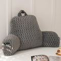 Fluffy Reading Pillow for Sitting in Bed, Large Backrest Bed Pillow by YAOSHUHO