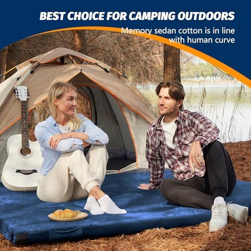 CYMULA Memory Foam Camping Mattress Pad, Sleeping Mat, Portable Roll Up Mattress - Image 4