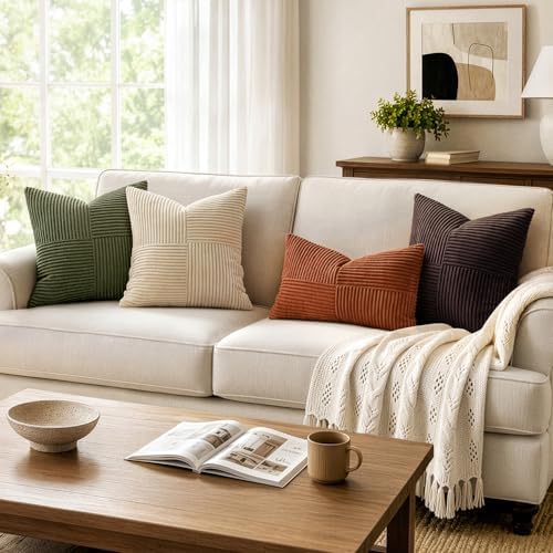 MIULEE Natural Beige Decorative Throw Pillow Covers - Image 4