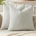 MIULEE Decorative Couch Throw Pillow Covers 20x20 Inch Grey-White 2 Pack by MIULEE