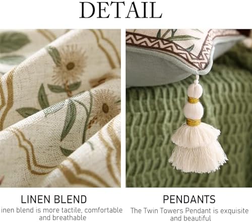 ISAENNE Designer Linen Throw Pillow Cover - Image 4
