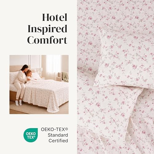 Modern Threads Printed 4-Piece Extra Soft Bedding Sheets & Pillowcase Set - Image 4