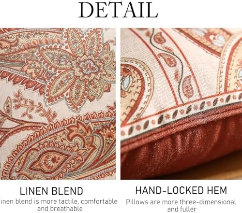 ISAENNE Vintage Linen Throw Pillow Cover - Image 4