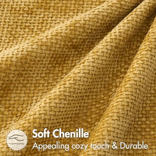 MIULEE Decorative Couch Throw Pillow Covers 16x16 in Mustard Yellow 2 Pack - Image 6