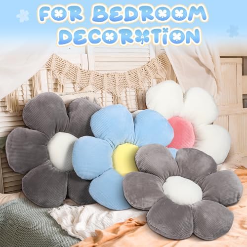 Reginary 4 Pcs Flower Floor Pillow Cushion Kids - Image 5