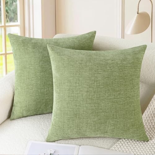 CaliTime Decorative Couch Throw Pillow Covers 22 X 22 Inches Sage Green by CaliTime