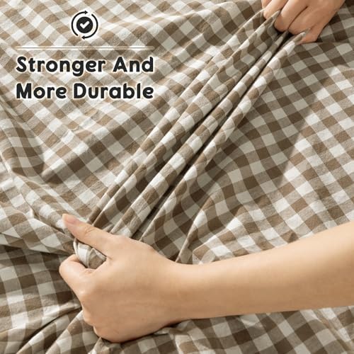 SONORO KATE 100% French Linen Queen Size Sheets Set, Natural Flax Bedding - Image 4
