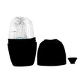 Ice Roller for Face, Qewro Silicone for Tone skin, Reusable Eye Puffiness Relief, Ice Roller Mold for Neck, Facial Roller to Remove Fine Lines Pores Anti Wrinkles (Black)