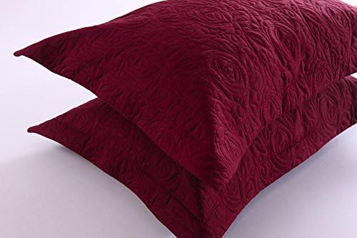 MarCielo 2-Piece Embroidered Pillow Shams, Decorative Microfiber Pillow Covers - Image 3