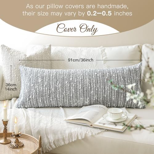 Artscope Lumbar Throw Pillow Cover 14x36 Super Thick Body Pillow Cover - Image 6
