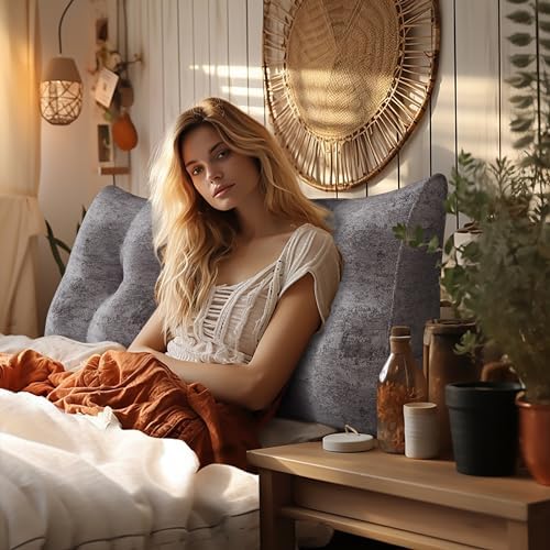 Fully Stuffed Thicken Headboard Pillow Queen Padded Headboard Soft and Firm - Image 6
