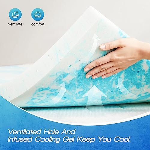 Sweetcrispy Memory Foam Mattress Topper, King Size, 2 Inch - Image 5