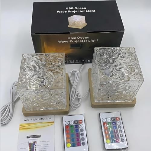 Ocean Wave Projector Light with Remote, 16 Color Ambient Lighting, 2 Pack - Image 5