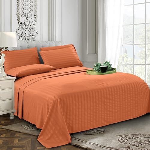 Elegant Comfort 6-Piece Damask Stripe Sheet Set - Image 3