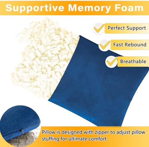 1 MIDDLE ONE 2 Pack Small Pillow, Memory Foam Mini Pillow 11 X 7 Inches - Image 2