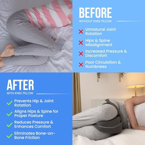 Memory Foam Knee Pillow for Side Sleepers Hip Pain - Image 6