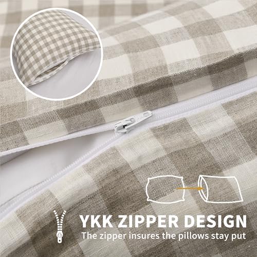 CHUFFED 100% French Linen Pillow Cases King Size Set of 2, Stone Washed Flax - Image 4