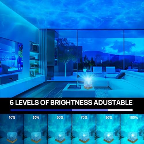 Ocean Wave Projector Light with Remote, 16 Color Ambient Lighting for Room - Image 3