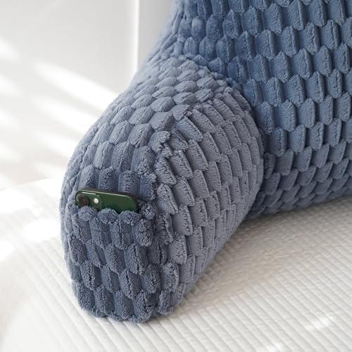 Fluffy Reading Pillow for Sitting in Bed, Large Backrest Bed Pillow - Image 6