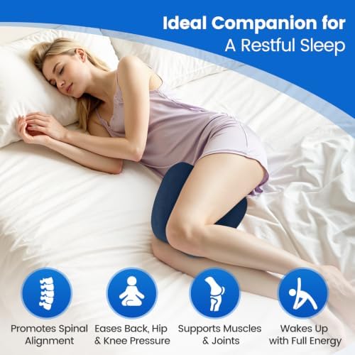 Knee Pillow for Side Sleepers, Memory Foam Leg Pillow - Image 2