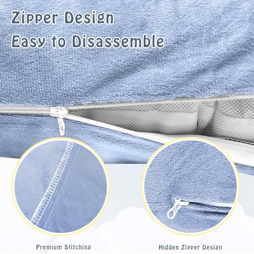 Pregnancy Pillow Cover J-shaped Replacement Pillowcase, Soft Full Body Pillow - Image 6