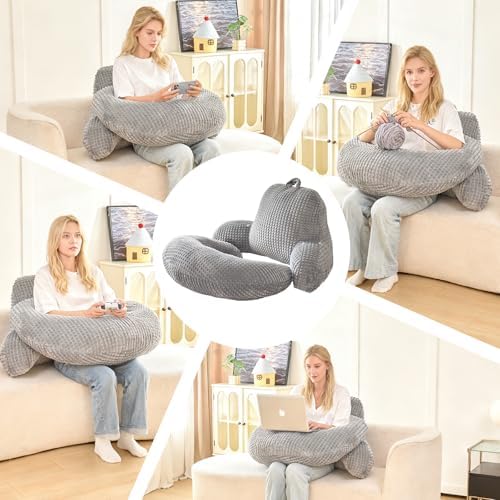 19" Reading Pillow for Bed, U Shaped Arm & Elbow Support - Image 5