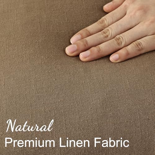 decorUhome Linen Fringe Light Brown Throw Pillow Covers 16x16 Set of 2 - Image 3