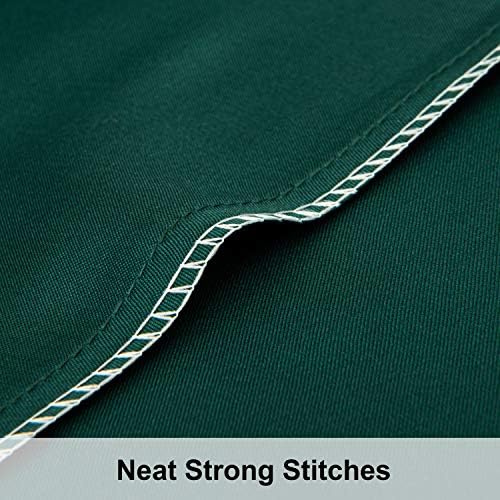NTBAY Standard Satin Pillowcases, Dark Green - Image 3