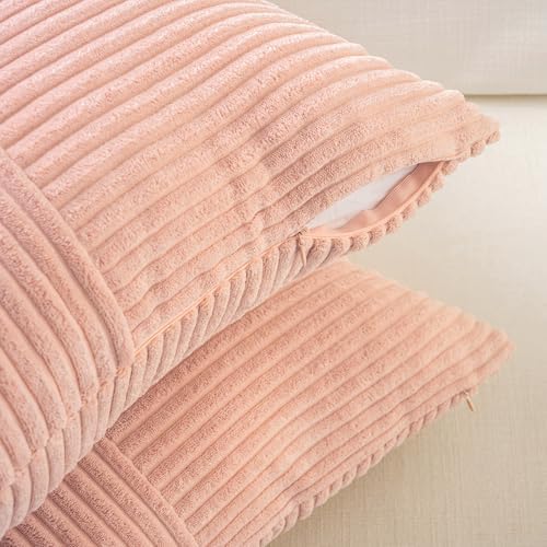 Fancy Homi Set of 2 Peach Boho Long Lumbar Body Decorative Throw Pillow Cover - Image 4