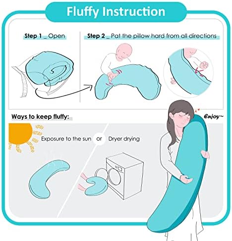 BYRIVER 43" Mint Green Cooling Side Sleeping Body Pillow - Image 6