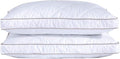 puredown® Goose Feathers and Down Pillow for Sleeping Hotel Collection Bed Pillows, Gusseted, King, Set of 2