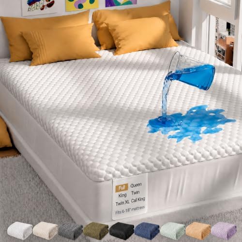 OhGeni 100% Waterproof Mattress Protector, Full Size Premium Bamboo Soft Thick by OhGeni