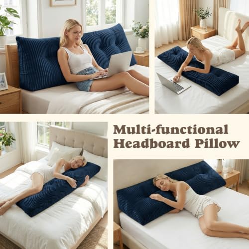 Deodar Headboard Pillow Twin, Wedge Pillows Headboard Triangle Reading - Image 4