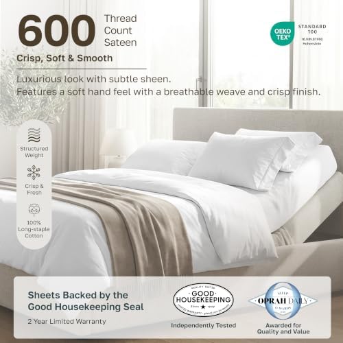 California Design Den 600 Thread Count Split King Sheet Set - Image 3