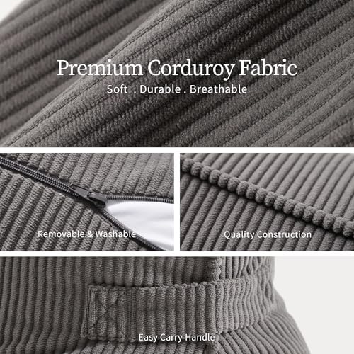 Pat. Pend. Corduroy Lumbar Support Backrest Pillow - Image 6