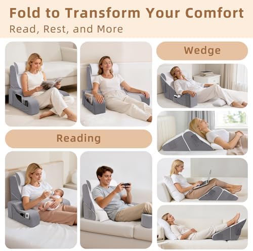 Foldable Reading Pillow for Sitting in Bed Adult - Image 3